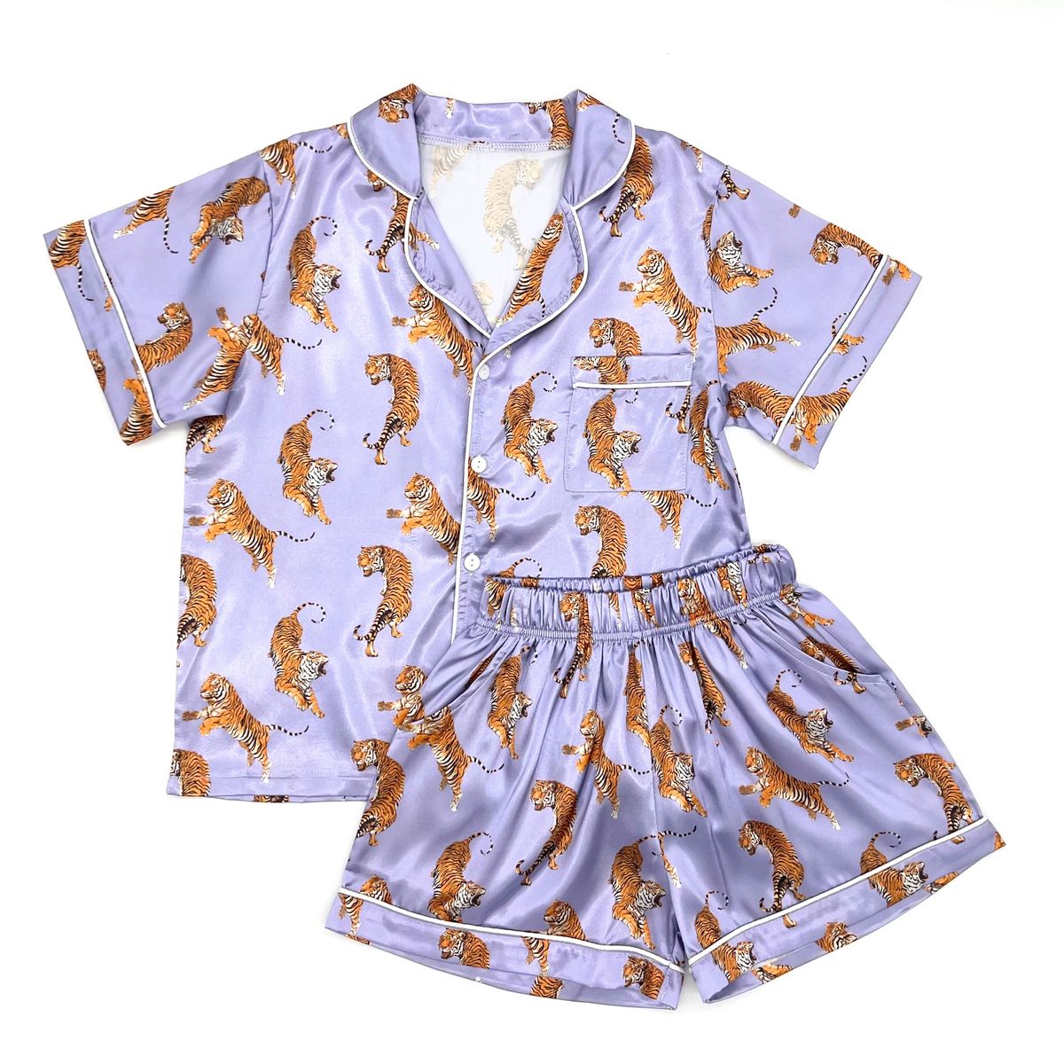 Tiger Silky Pajamas Set