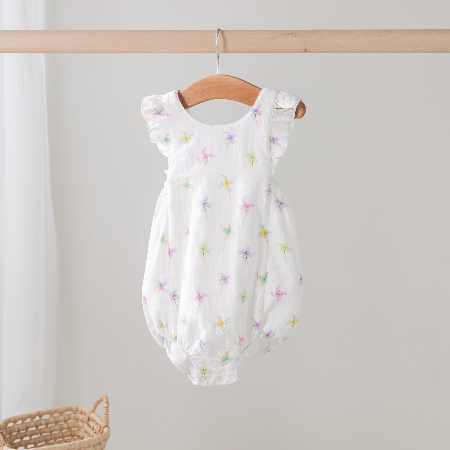 Muslin Pinwheel Party Girl Sunsuit