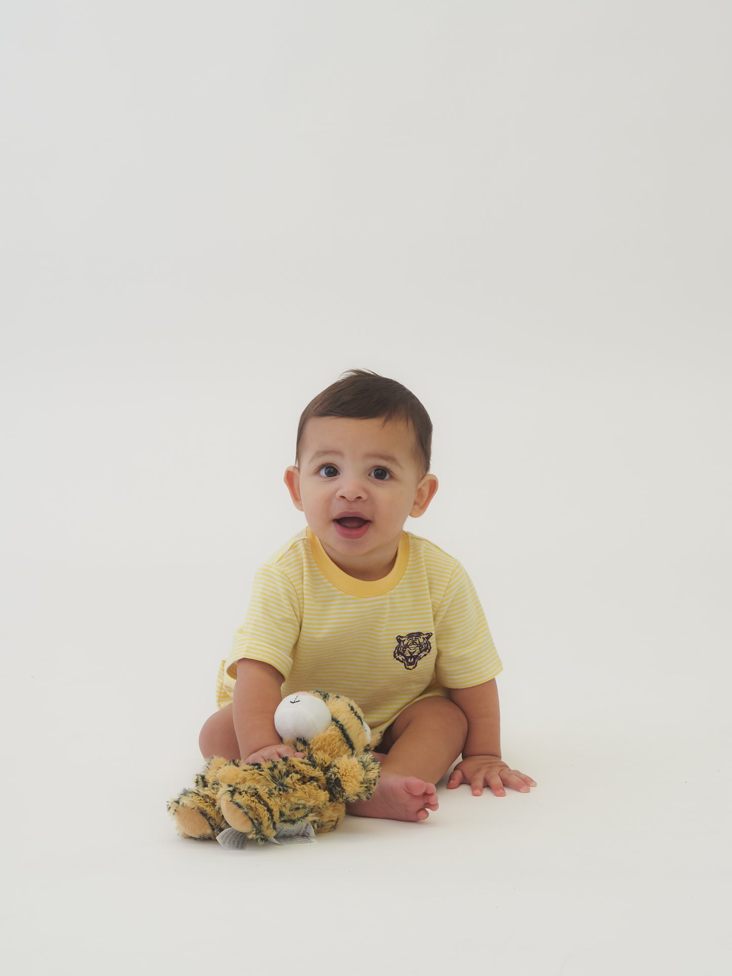 Yellow Striped Tiger Boys Bubble