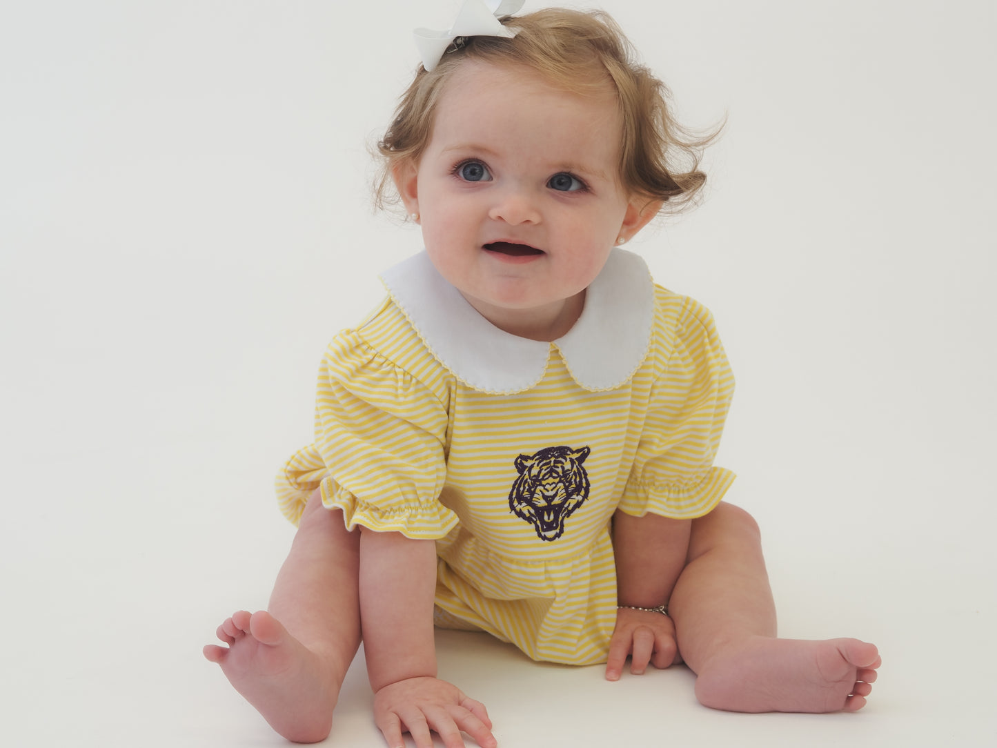 Yellow Striped Tiger Girls Bubble