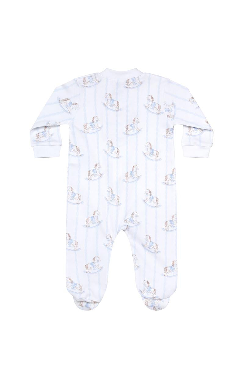 Blue Rocking Horse Footie