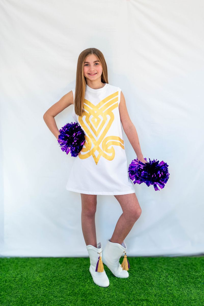 Golden Girl Printed Shift Dress