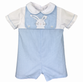 Bunny Bib and Dog Applicate Romper