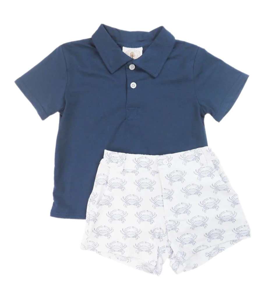 Crab Polo Set Blue